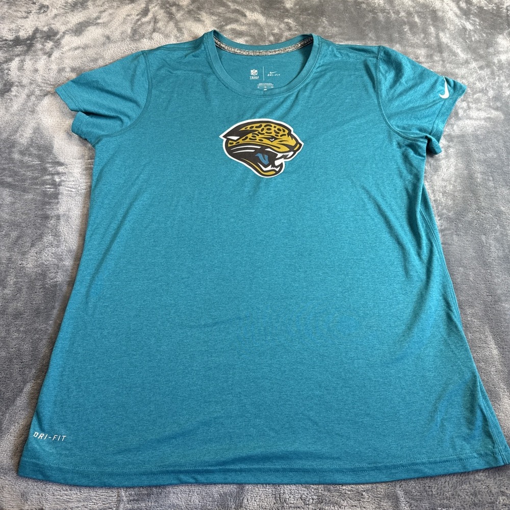 Nike Jacksonville Jaguars Throwback NFL Teal Dri-Fit Women’s Shirt Logo XL